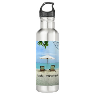 Aaah...Retirement, relaxing at the beach 710 Ml Water Bottle