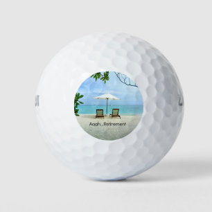 Aaah...Retirement, relaxing at the beach Golf Balls