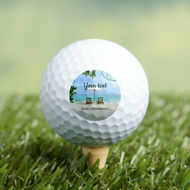 Aaah...Retirement TEMPLATE Golf Balls (Insitu Tee)
