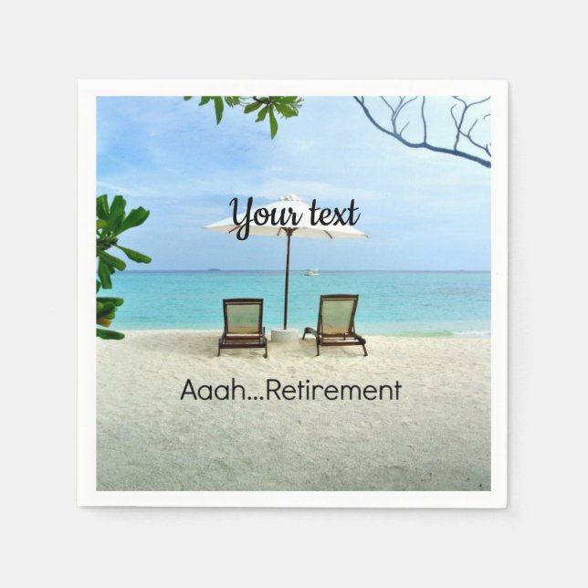 Aaah...Retirement TEMPLATE Napkin (Front)