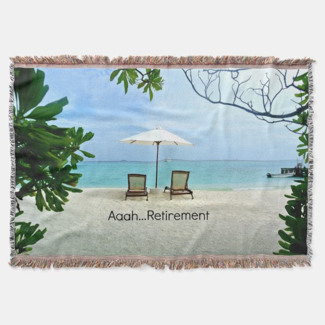 Aaah...Retirement Throw Blanket (Front)