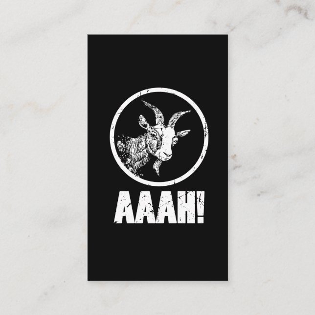Aaah! Screaming Goat Farm Animal Business Card (Front)