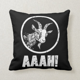 Aaah! Screaming Goat Farm Animal Cushion