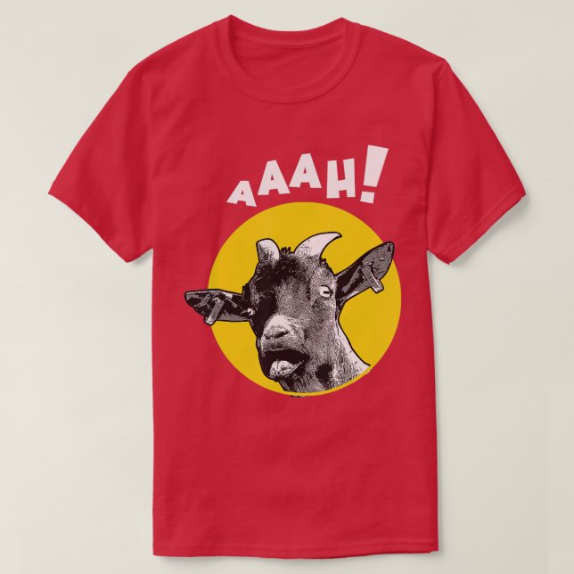 Aaah Screaming Goat  Goat Tee Farm Tee Animal   (Design Front)