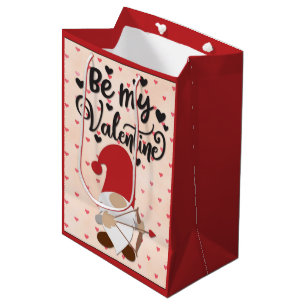 Aaahhh! A Valentine Gnome Surrounded by Hearts Medium Gift Bag