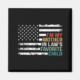 Aaamerican Flag Mother In Laws Favourite Child Magnet