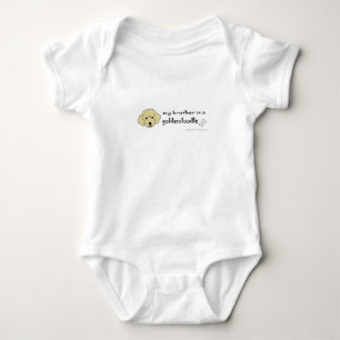 aaaoct6e my brother is a goldendoodle -more breeds baby bodysuit