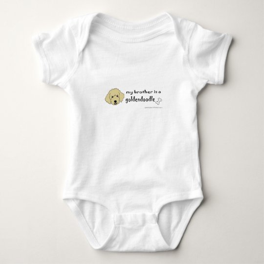 aaaoct6g my brother is a goldendoodle -more breeds baby bodysuit