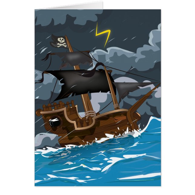 AAAR! Old Pirate Ship in Storm (Front)