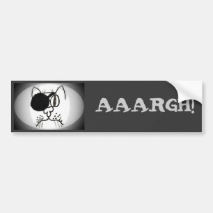 aaargh! Eye Patch Pirate Cat Bumper Sticker