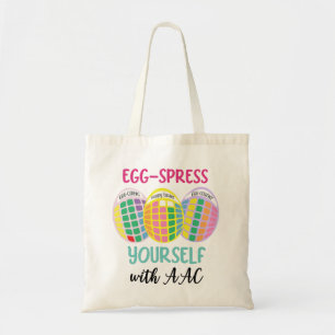 AAC reversible Easter tote 'EGG-spress yourself' 