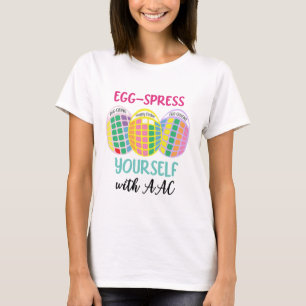 AAC shirt 'EGG-spress yourself' Easter egg design