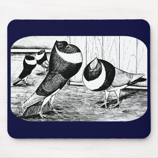Aachen Band Cropper Pigeons Mouse Mat (Front)