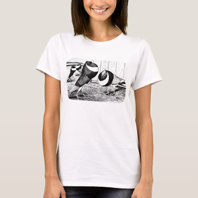 Aachen Band Cropper Pigeons T-Shirt (Front)