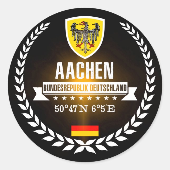 Aachen Classic Round Sticker (Front)