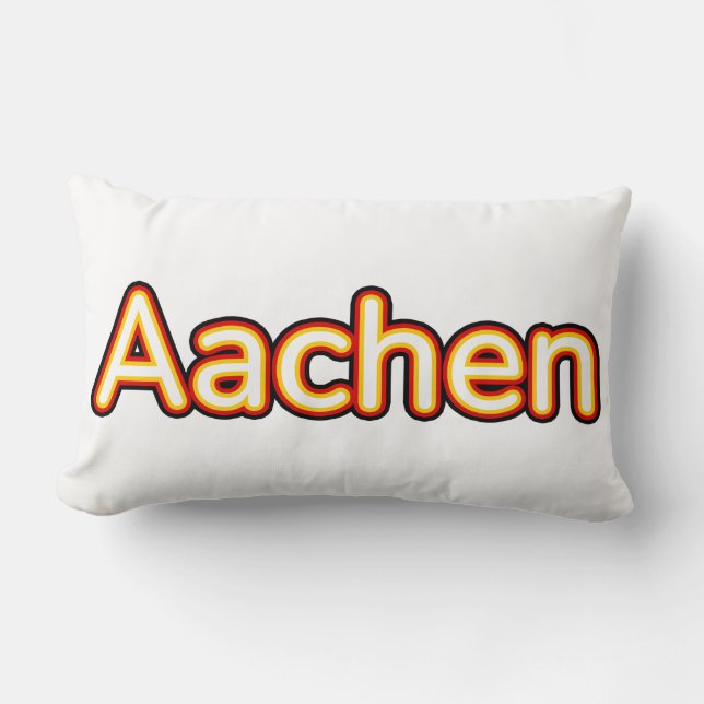 Aachen Deutschland Germany Lumbar Cushion (Front)