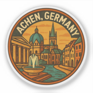 Aachen Germany Cityscape Art