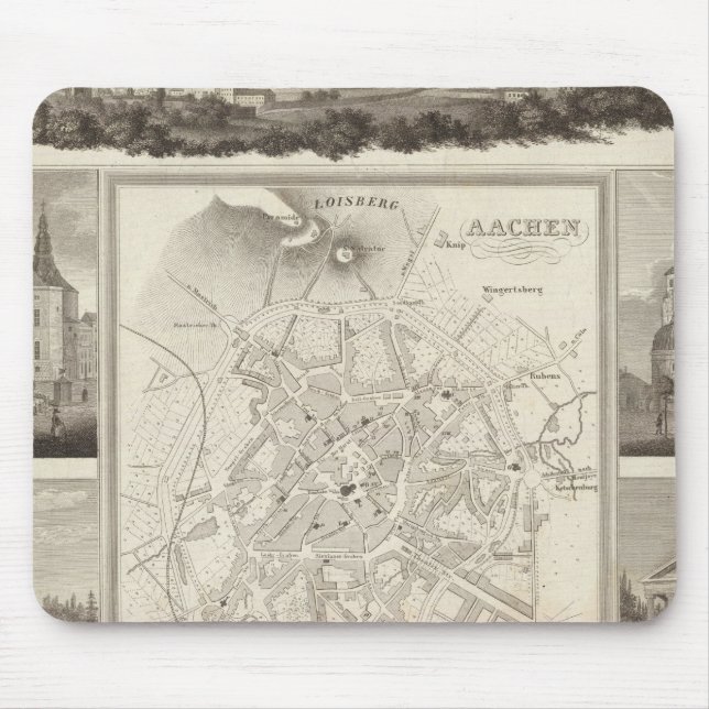 Aachen, Germany Mouse Mat (Front)