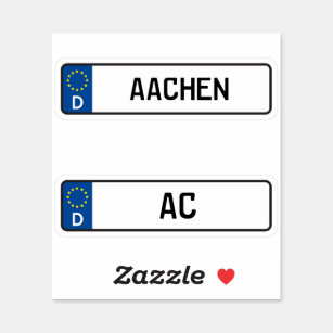 Aachen kennzeichen, German Car License Plate
