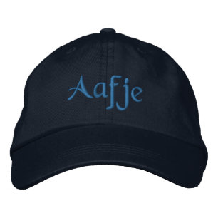 Aafje Personalised Blue Embroidered Baseball Cap