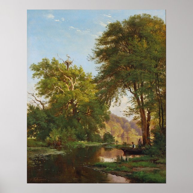 Aagaard Fishing Boat Landscape Painting Poster (Front)