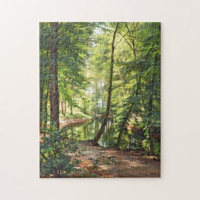 Aagaard Forest Stream Landscape Painting Jigsaw Puzzle (Vertical)