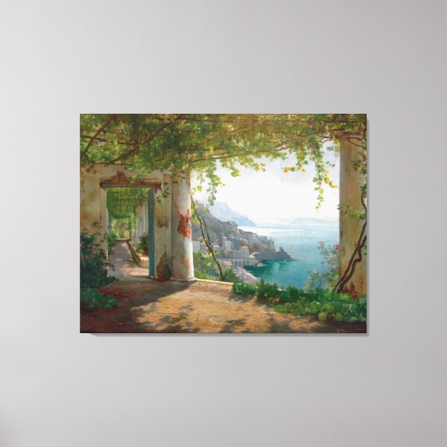 Aagaard Loggia Amalfi Italy Painting Canvas Print (Front)