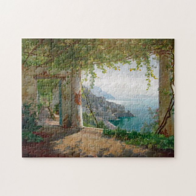 Aagaard Loggia Amalfi Italy Painting Jigsaw Puzzle (Horizontal)