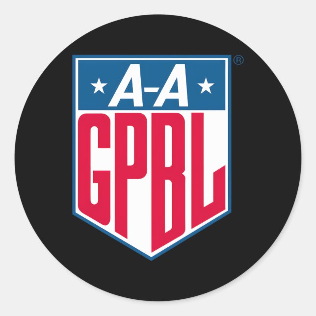 Aagpbl All American Professional Baseball League Classic Round Sticker (Front)