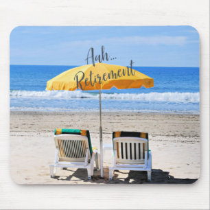 Aah...Retirement, day at the beach, Mouse Mat
