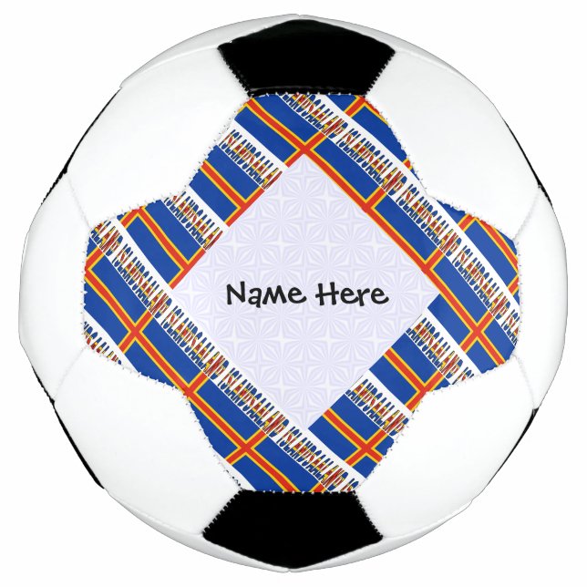 Aaland Islands and Ålander Flag Personalised  Football (Front)