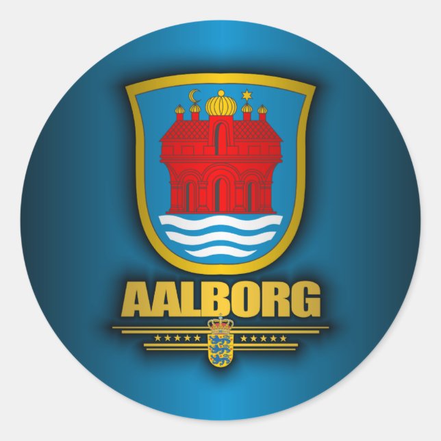 Aalborg Classic Round Sticker (Front)