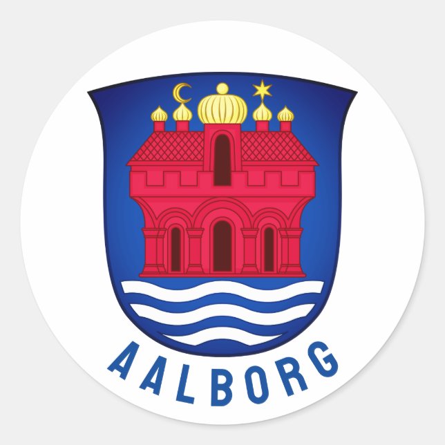 Aalborg coat of arms - DENMARK Classic Round Sticker (Front)