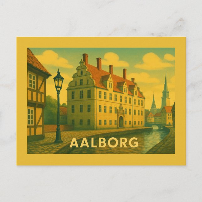 Aalborg Denmark Cityscape Postcard (Front)