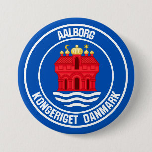 Aalborg Round Emblem 7.5 Cm Round Badge