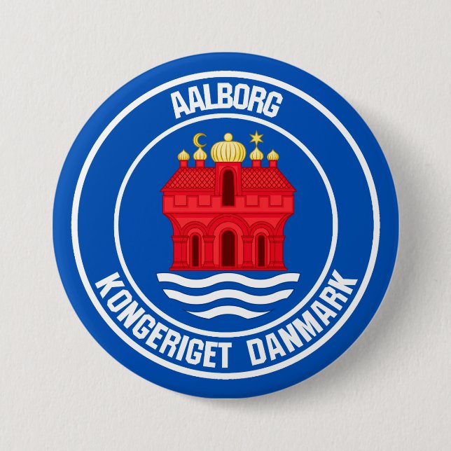 Aalborg Round Emblem 7.5 Cm Round Badge (Front)