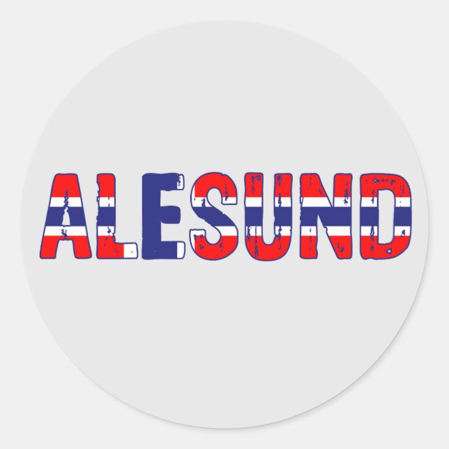 Aalesund Norway Classic Round Sticker (Front)