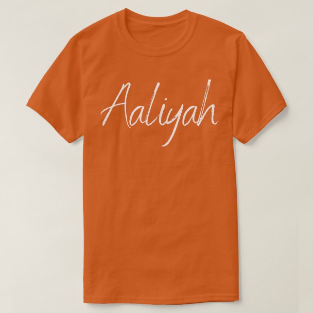 Aaliyah Frist name Design  T-Shirt (Design Front)