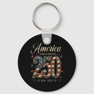 Aamerica 250 Years Of Dom Barbed Wire Flag 1776 Key Ring
