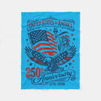 Aamerica 250th Anniversary Bald Eagle Aamerican Fleece Blanket