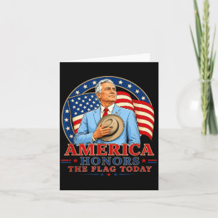 Aamerica Honours The Flag Today Patriotic Design Card