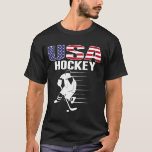 Aamerica Ice Hockey Lovers Jersey - Usa Flag T-Shirt