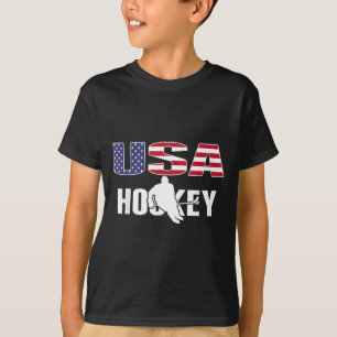 Aamerica Ice Hockey Lovers Jersey - Usa Flag T-Shirt