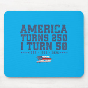 Aamerica Turns 250 Turn 50 1776 1976 2026 50th Mouse Mat