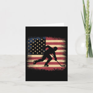 Aamerican Flag Hockey Card