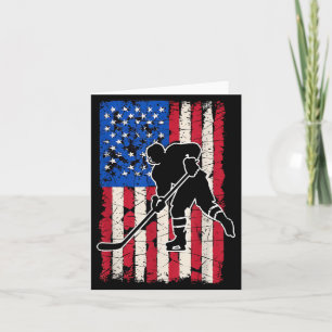 Aamerican Flag Hockey Card