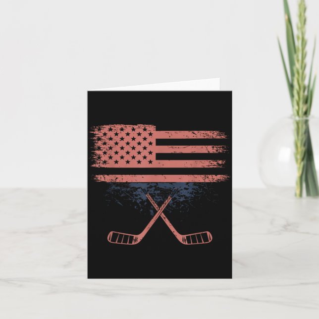 Aamerican Flag Hockey Card (Front)