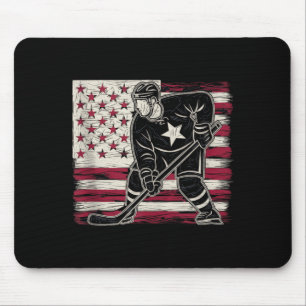 Aamerican Flag Hockey Mouse Mat