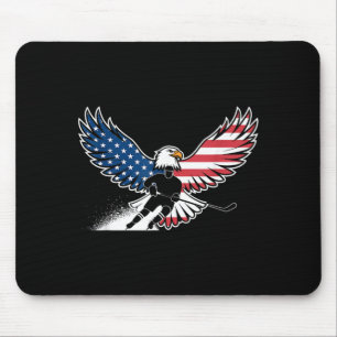 Aamerican Flag Hockey Mouse Mat