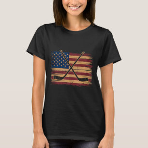 Aamerican Flag Hockey T-Shirt